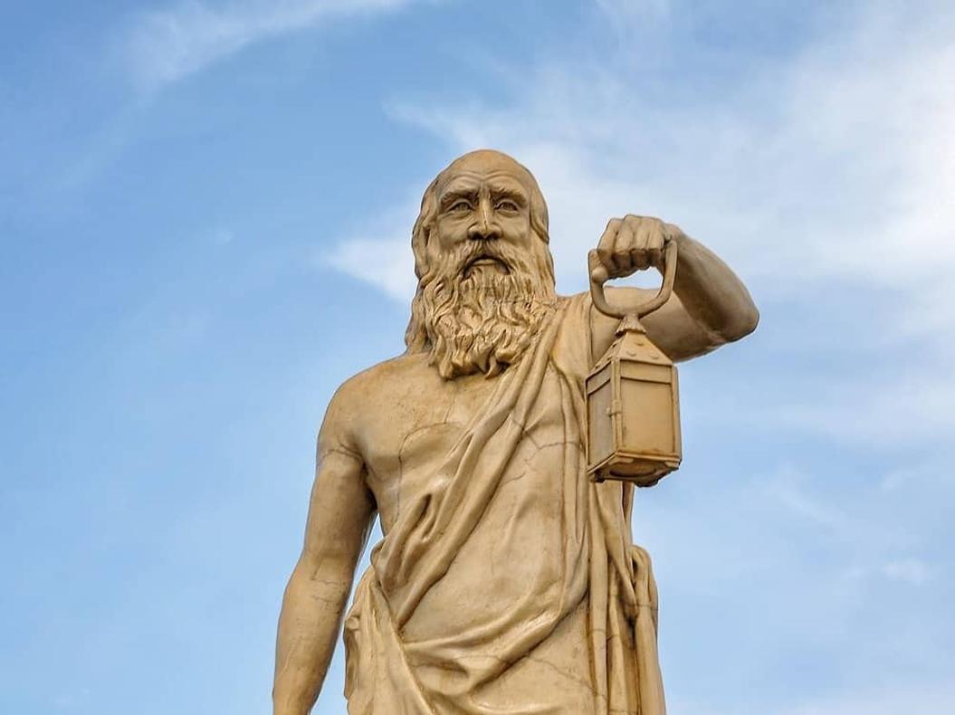 There is no strong historical evidence that Diogenes actually ran into Plato's Academy holding a plucked chicken, declaring "Behold, a man!" in response to Plato's definition of man as a featherless biped.This popular anecdote originates mainly from later sources and is likely a satirical or illustrative story rather than a factual event.