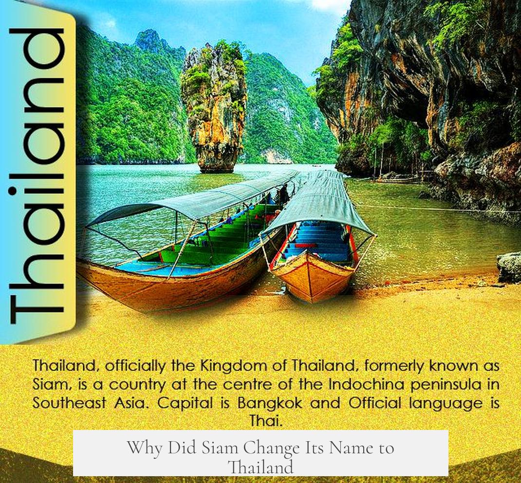 Why Did Siam Change Its Name to Thailand?