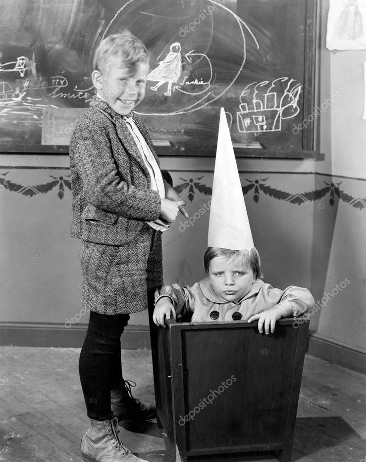Research by Heather A. Weaver in her workObject Lessons: A Cultural Genealogy of the Dunce Cap and the Apple as Visual Tropes of American Educationprovides important insights. Weaver traces how eighteenth- and nineteenth-century illustrations of dunce caps associate them with extreme punitive methods such as whipping and gagging. By the 1800s, these hats were sometimes seen as harsher than corporal punishment itself. Researchers also reference Alice Morse Earle’s 1899 work describing colonial teachers as harsh, “drunken, dirty, careless, and cruel,” linking the dunce cap to an oppressive regime of discipline.