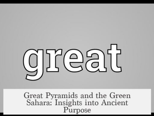 Great Pyramids and the Green Sahara: Insights into Ancient Purpose