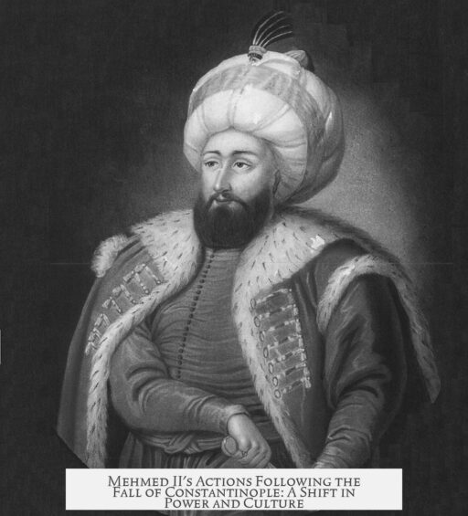Mehmed II's Actions Following the Fall of Constantinople: A Shift in Power and Culture