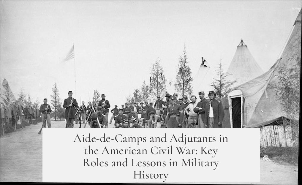 Aide-de-Camps and Adjutants in the American Civil War: Key Roles and Lessons in Military History