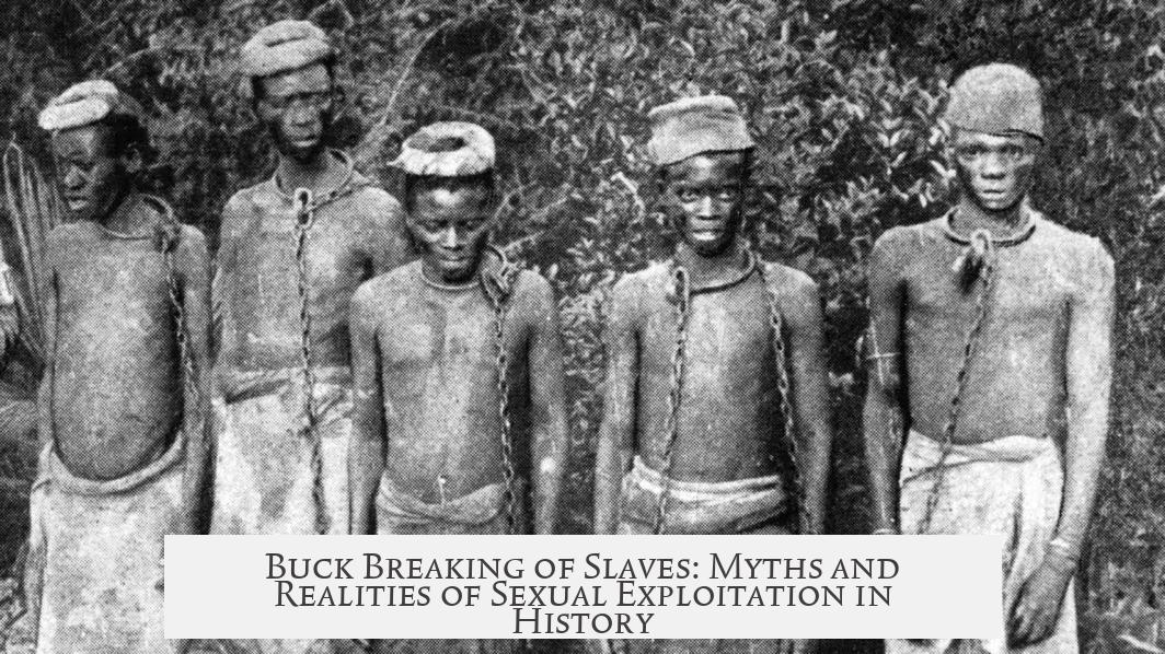 Buck Breaking of Slaves: Myths and Realities of Sexual Exploitation in History