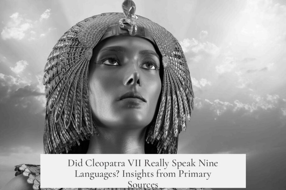 Did Cleopatra VII Really Speak Nine Languages? Insights from Primary Sources