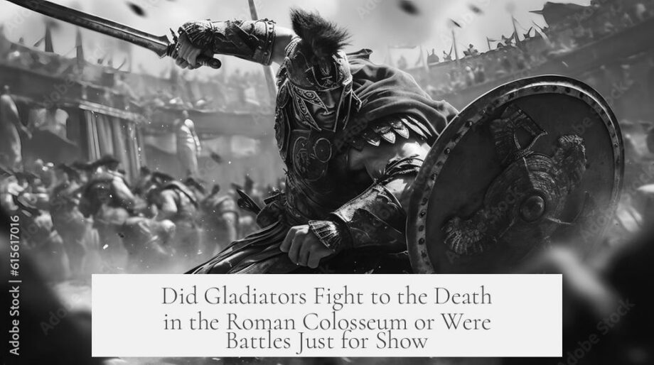 Did Gladiators Fight to the Death in the Roman Colosseum or Were Battles Just for Show
