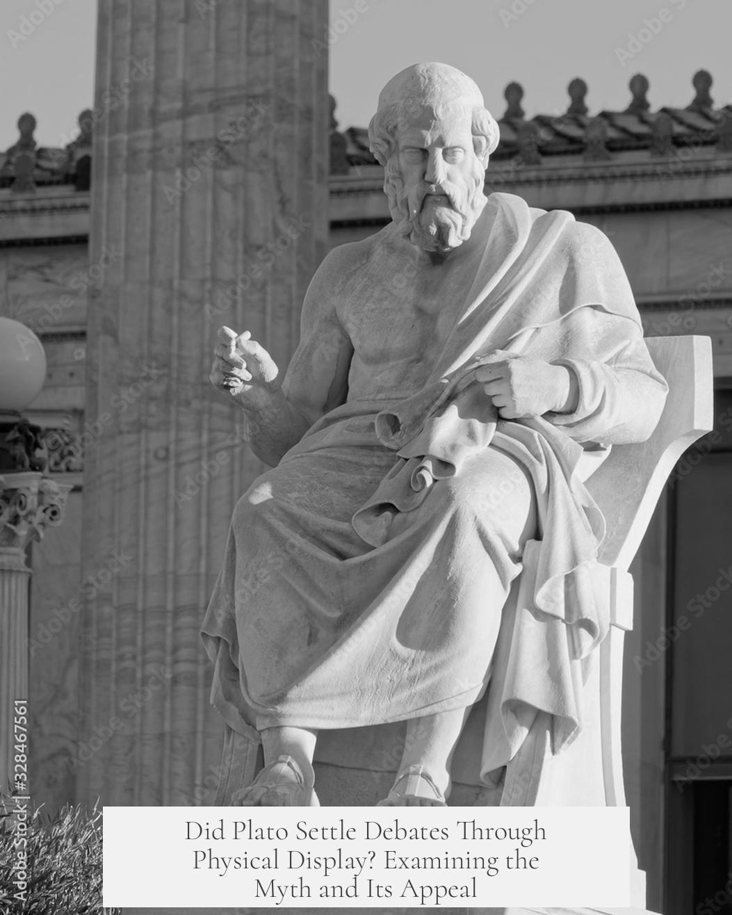 Did Plato Settle Debates Through Physical Display? Examining the Myth and Its Appeal