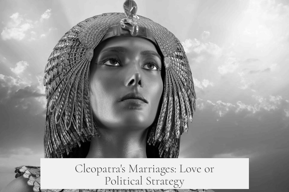 Cleopatra's Marriages: Love or Political Strategy