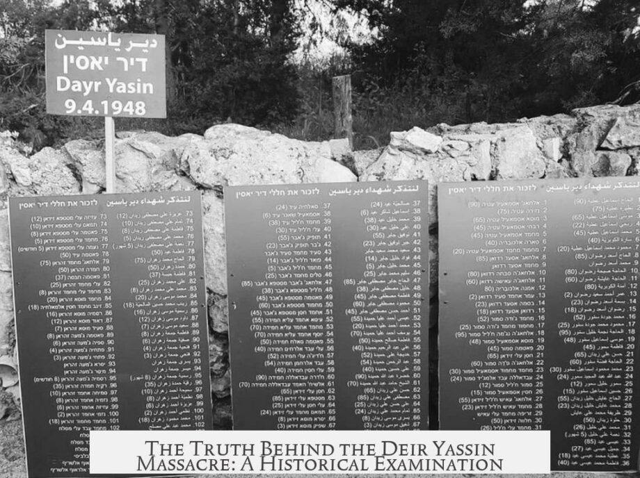 The Truth Behind the Deir Yassin Massacre: A Historical Examination