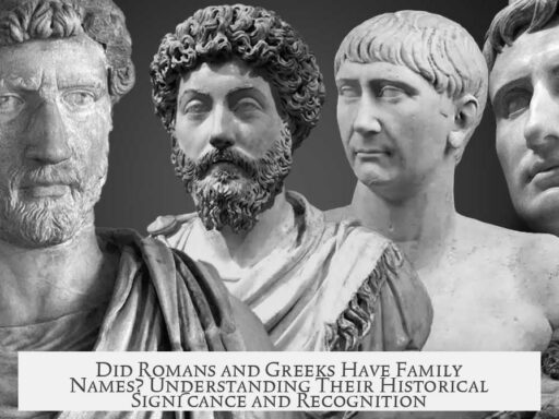 Did Romans and Greeks Have Family Names? Understanding Their Historical Significance and Recognition