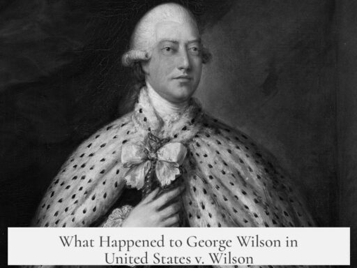 What Happened to George Wilson in United States v. Wilson