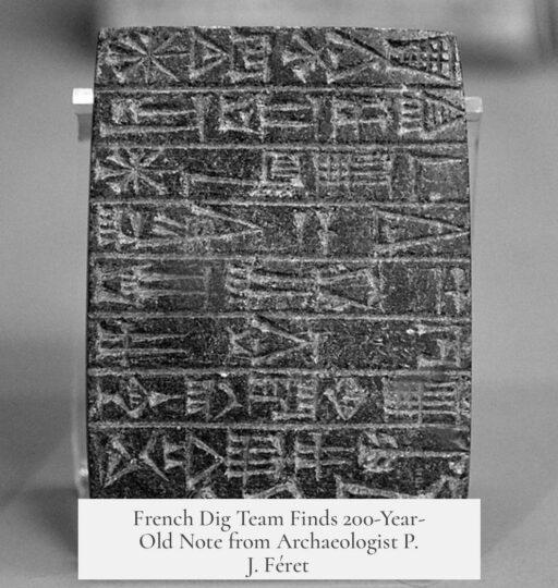 French Dig Team Finds 200-Year-Old Note from Archaeologist P. J. Féret