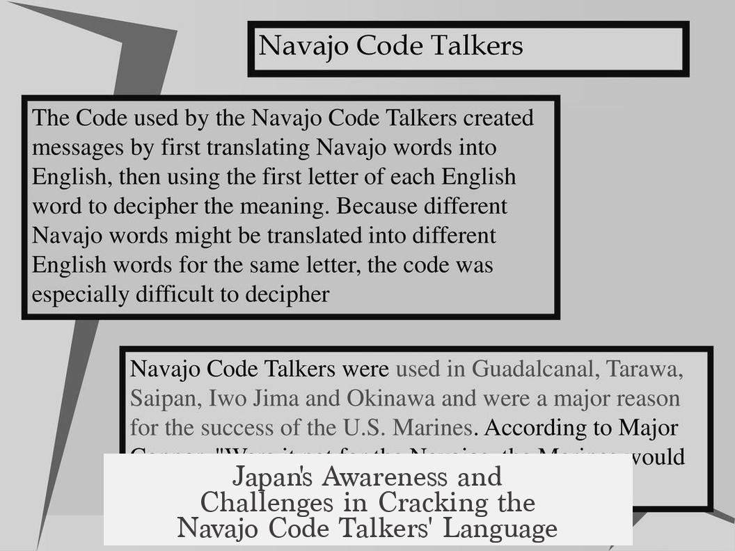 Japan's Awareness and Challenges in Cracking the Navajo Code Talkers' Language