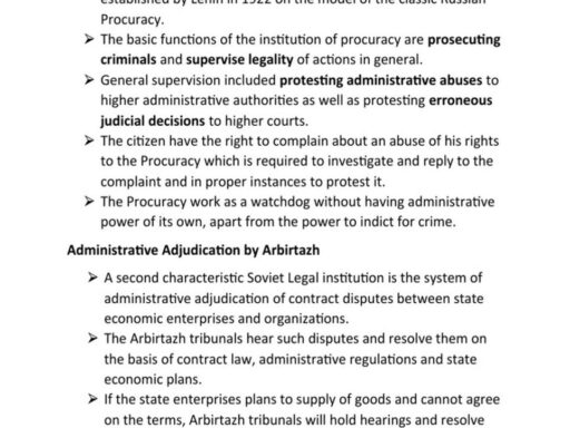 Understanding Soviet Legalisation: The Role of the Supreme Soviet and the Communist Party