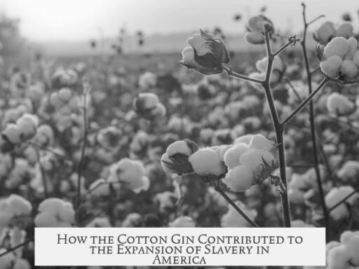 How the Cotton Gin Contributed to the Expansion of Slavery in America
