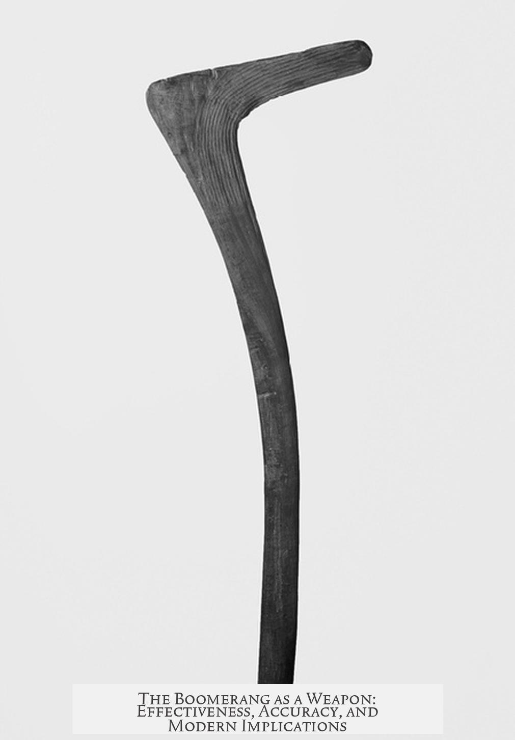 The Boomerang as a Weapon: Effectiveness, Accuracy, and Modern Implications