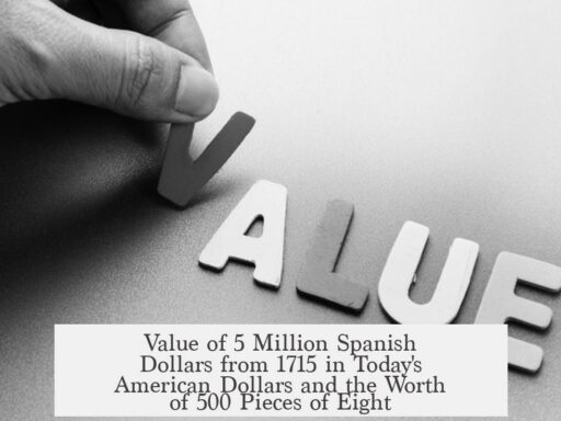 Value of 5 Million Spanish Dollars from 1715 in Today's American Dollars and the Worth of 500 Pieces of Eight
