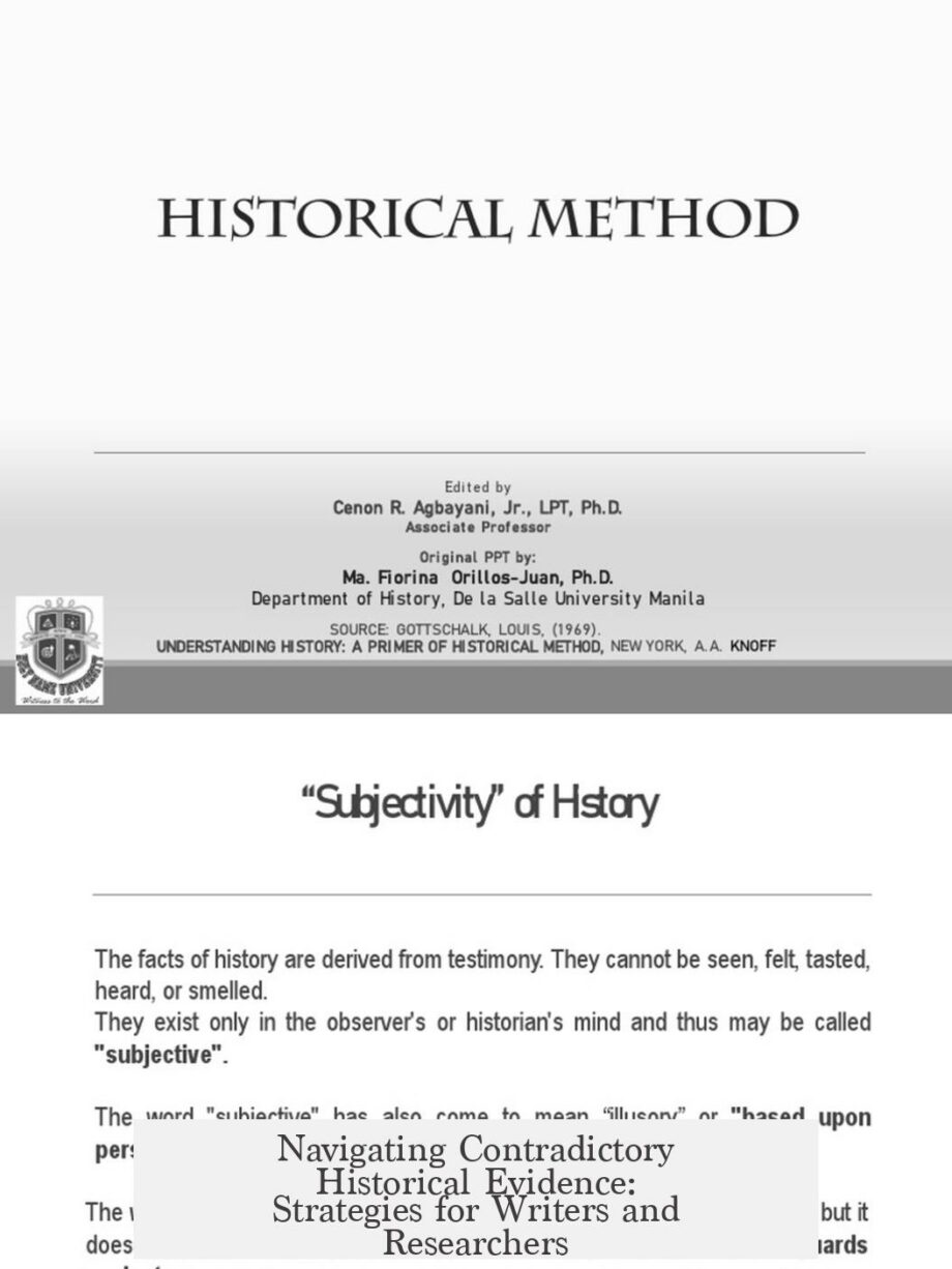 Navigating Contradictory Historical Evidence: Strategies for Writers and Researchers