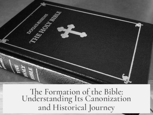 The Formation of the Bible: Understanding Its Canonization and Historical Journey