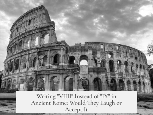 Writing "VIIII" Instead of "IX" in Ancient Rome: Would They Laugh or Accept It