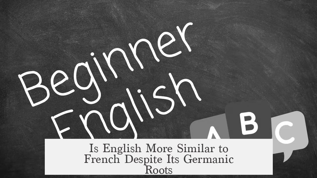 Is English More Similar to French Despite Its Germanic Roots