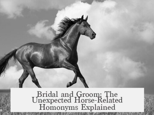 Bridal and Groom: The Unexpected Horse-Related Homonyms Explained
