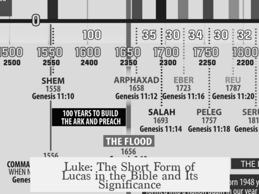 Luke: The Short Form of Lucas in the Bible and Its Significance