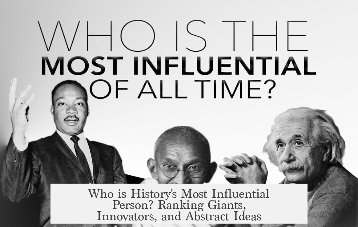 Who is History's Most Influential Person? Ranking Giants, Innovators, and Abstract Ideas