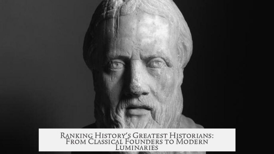 Ranking History's Greatest Historians: From Classical Founders to Modern Luminaries