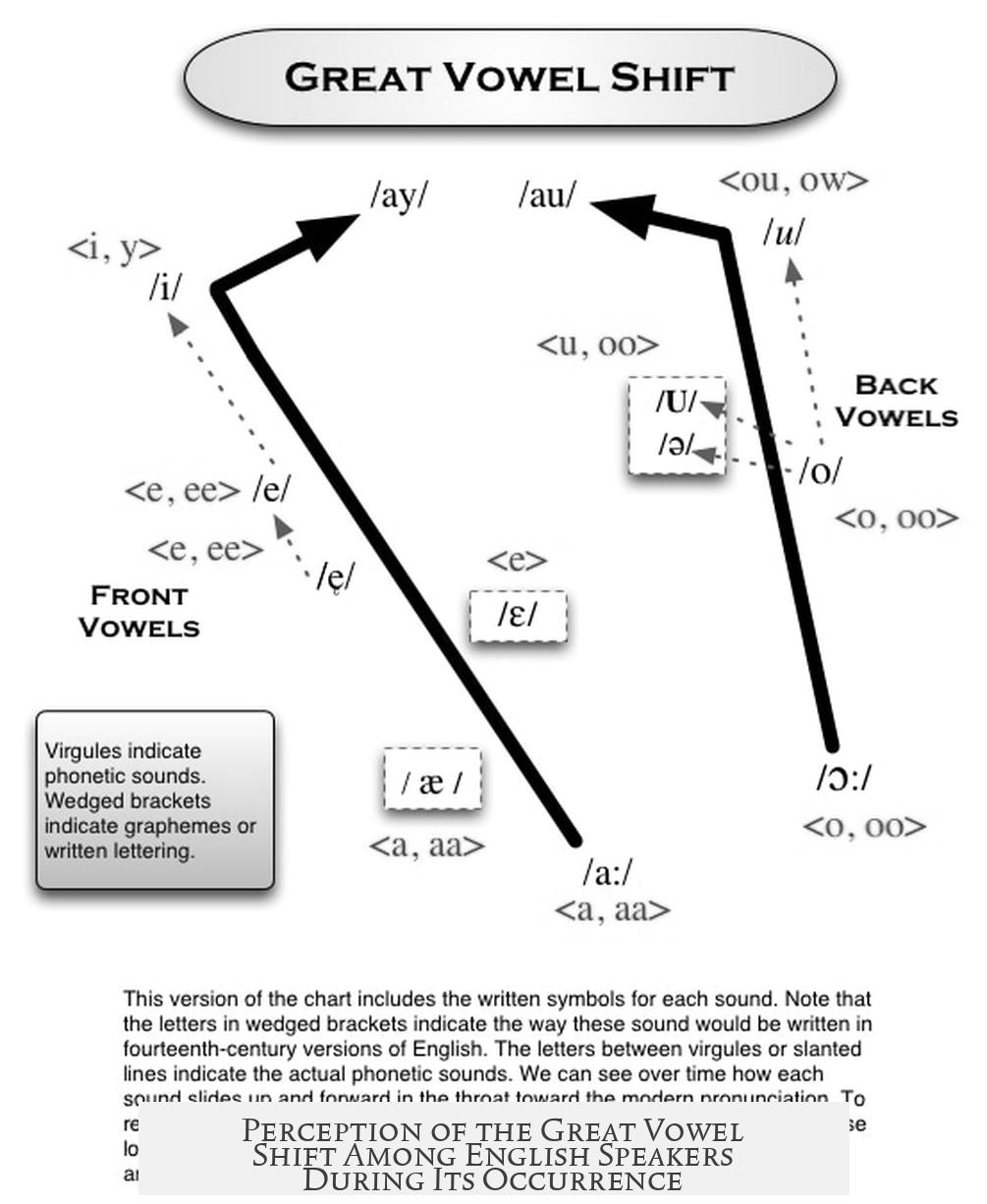 Perception of the Great Vowel Shift Among English Speakers During Its Occurrence