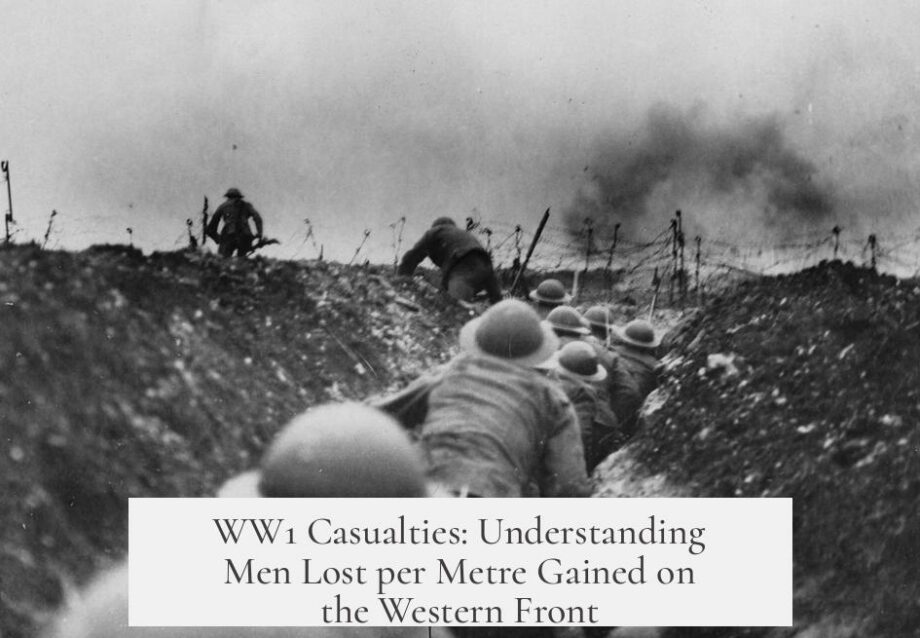 WW1 Casualties: Understanding Men Lost per Metre Gained on the Western Front