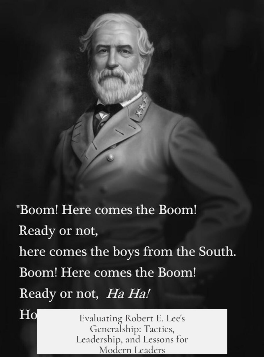 Evaluating Robert E. Lee's Generalship: Tactics, Leadership, and Lessons for Modern Leaders