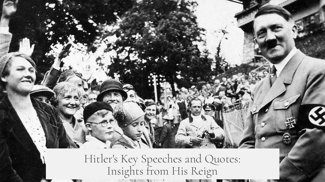 Hitler's Key Speeches and Quotes: Insights from His Reign