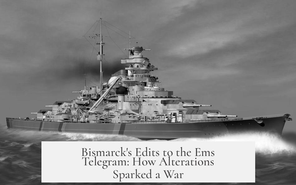 Bismarck's Edits to the Ems Telegram: How Alterations Sparked a War