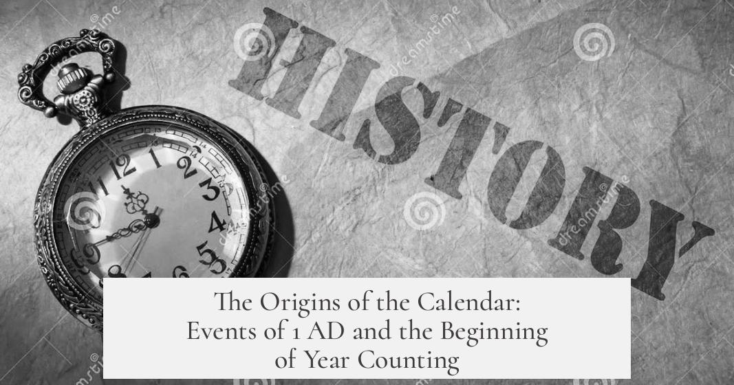 The Origins of the Calendar: Events of 1 AD and the Beginning of Year Counting