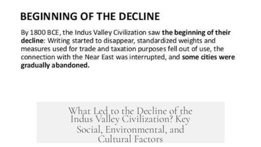 What Led to the Decline of the Indus Valley Civilization? Key Social, Environmental, and Cultural Factors