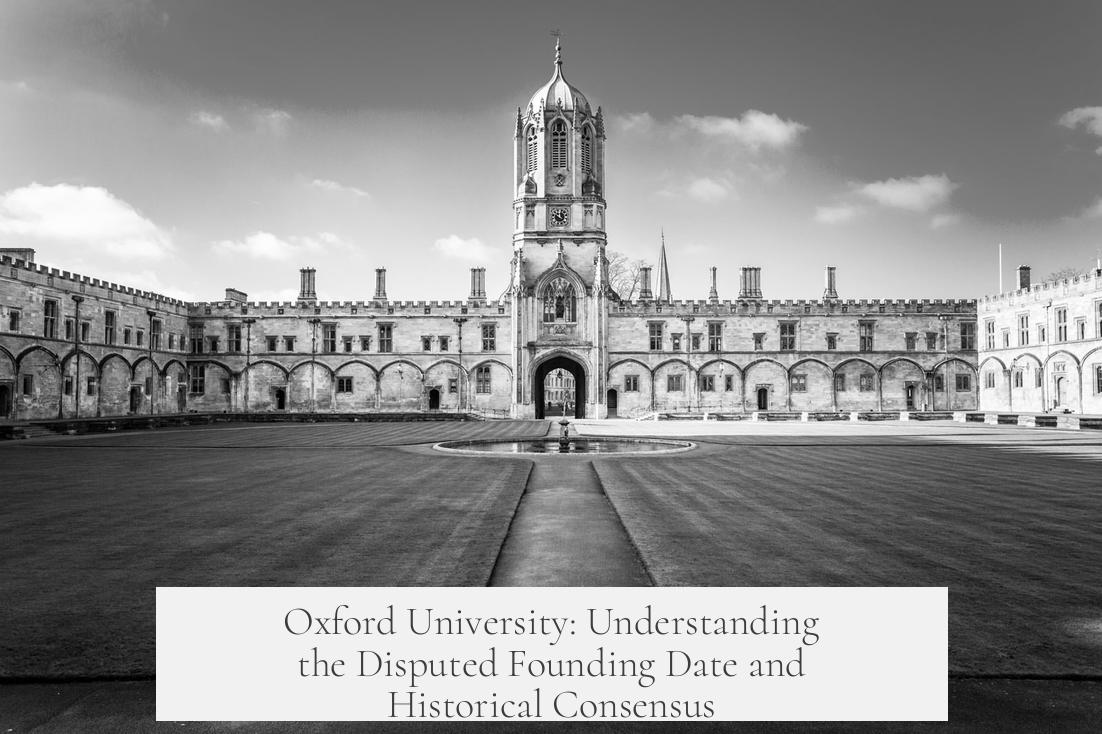 Oxford University: Understanding the Disputed Founding Date and Historical Consensus