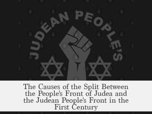 The Causes of the Split Between the People's Front of Judea and the Judean People's Front in the First Century