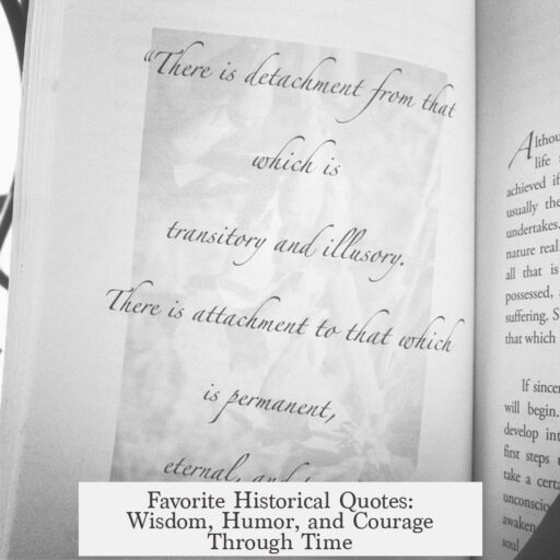 Favorite Historical Quotes: Wisdom, Humor, and Courage Through Time