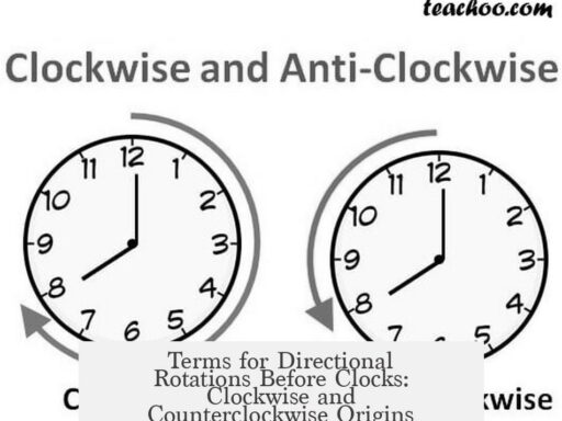 Terms for Directional Rotations Before Clocks: Clockwise and Counterclockwise Origins