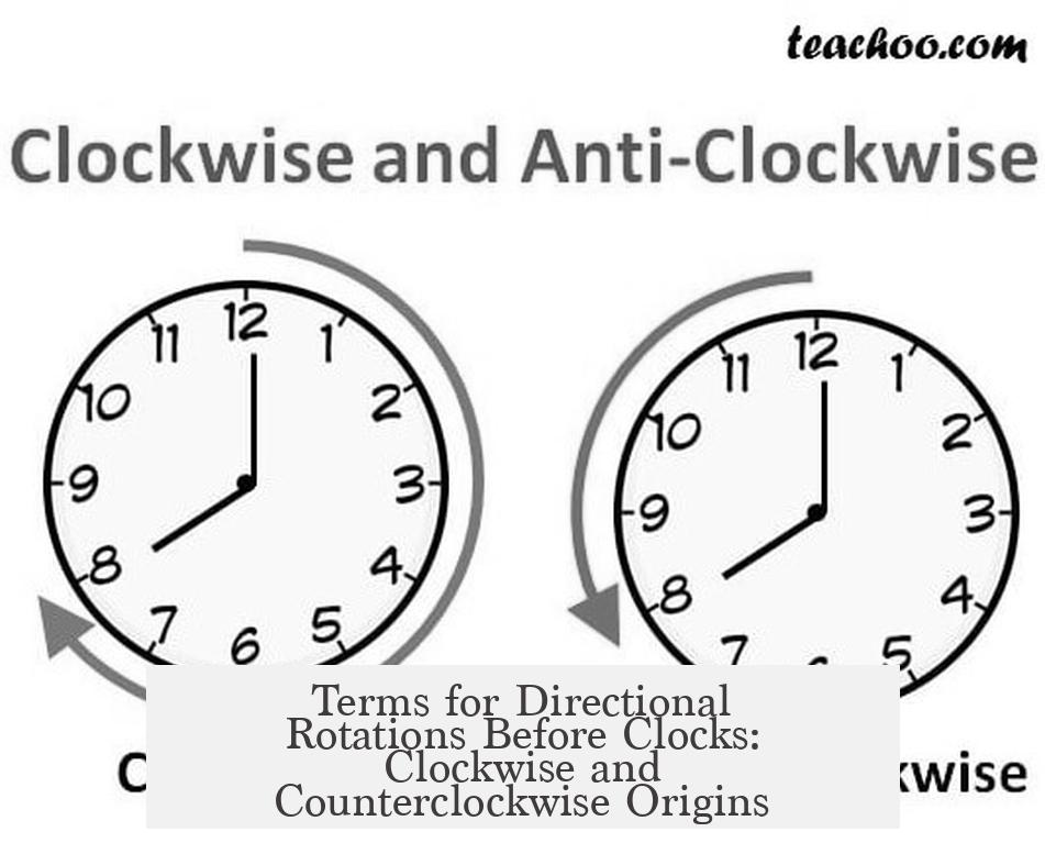 Terms for Directional Rotations Before Clocks: Clockwise and Counterclockwise Origins