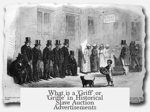 What is a 'Griff' or 'Griffe' in Historical Slave Auction Advertisements