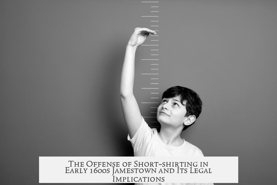 The Offense of Short-shirting in Early 1600s Jamestown and Its Legal Implications