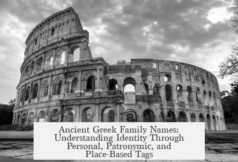 Ancient Greek Family Names: Understanding Identity Through Personal ...