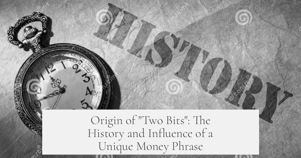 Origin of "Two Bits": The History and Influence of a Unique Money Phrase