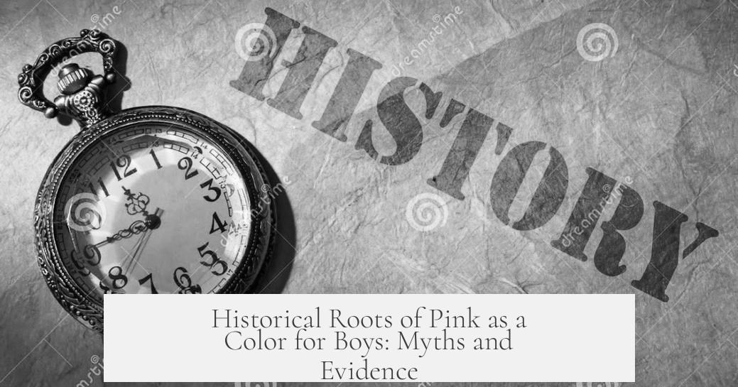 Historical Roots of Pink as a Color for Boys: Myths and Evidence