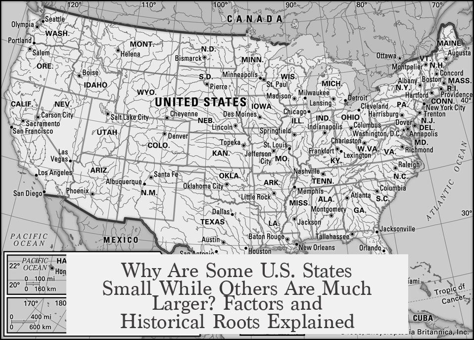 Why Are Some U.S. States Small While Others Are Much Larger? Factors and Historical Roots Explained
