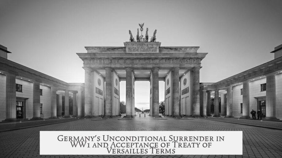 Germany's Unconditional Surrender in WW1 and Acceptance of Treaty of Versailles Terms