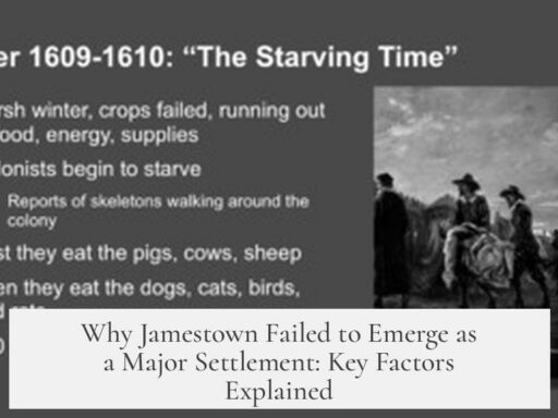 Why Jamestown Failed to Emerge as a Major Settlement: Key Factors Explained