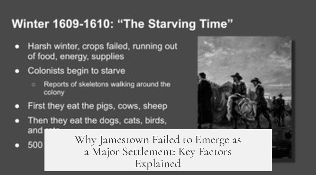 Why Jamestown Failed to Emerge as a Major Settlement: Key Factors Explained