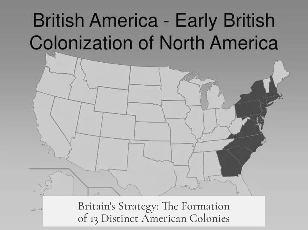 Britain's Strategy: The Formation of 13 Distinct American Colonies